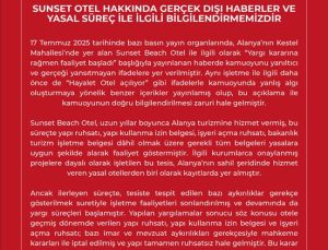 Sunset Beach Otel Hakkındaki “Ruhsatsız Faaliyet” İddiaları Asılsız