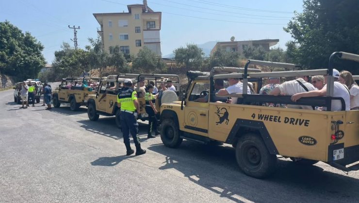 Alanya’da Safari Araçlarına Drone Destekli Trafik Denetimi