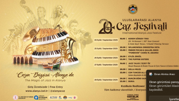 Alanya’da Caz Rüzgarı Esecek: 20. Uluslararası Alanya Caz Festivali Başlıyor!