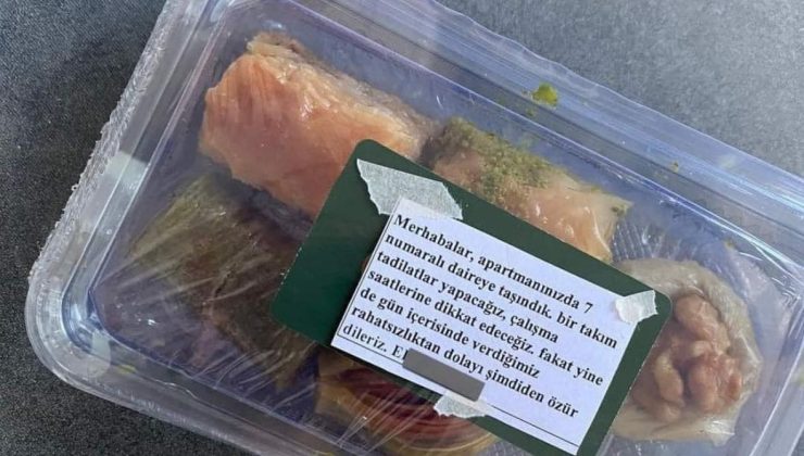 Alanya’da Örnek Davranış: Tadilat Öncesi Komşularına Tatlı Gönderdi
