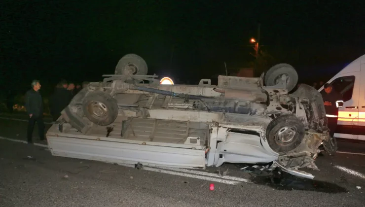 Alanya’da Takla Atan Kamyonette 1’i Çocuk 3 Yaralı