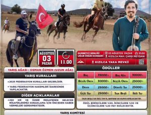 Tavas Kızılca’da Festival Coşkusu: Alanya’dan 3 At da Yarışta