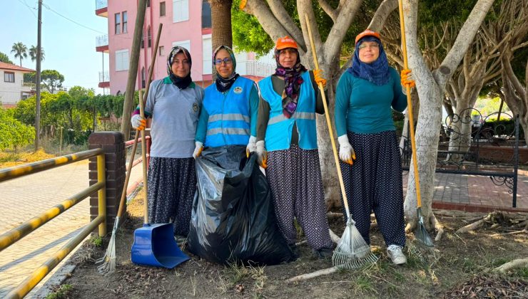 Alanya’da kadın eli yeşil alanlarda: 15 kadın personel sahada