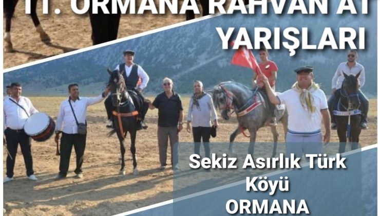 58. Üzüm Festivali Kapsamında Ormana’da Rahvan Atlar Nefes Kesecek