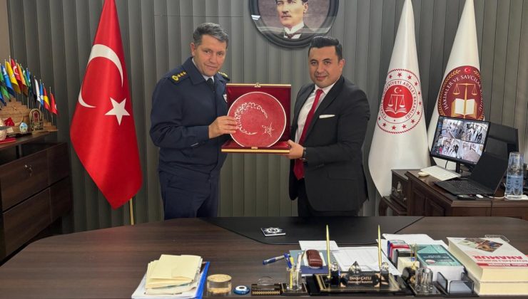 Garnizon Komutanı Albay Serhan Güngör’den Başsavcı Tanju Çatlı’ya Nezaket Ziyareti