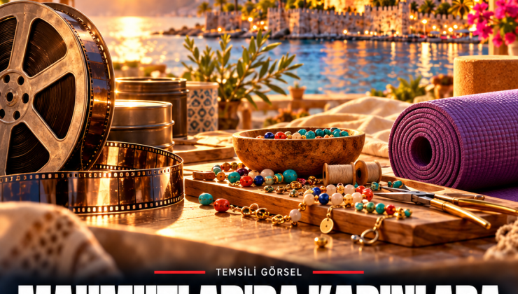 Mahmutlar’da kadınlara film, takı tasarımı ve yoga programı