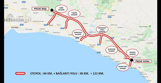 Antalya’da otoyol projesi 2,5 yılda tamamlanacak