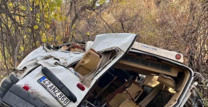 Hadım’da Okul Servisi Dereye Uçtu: 13 Öğrenci Yaralı